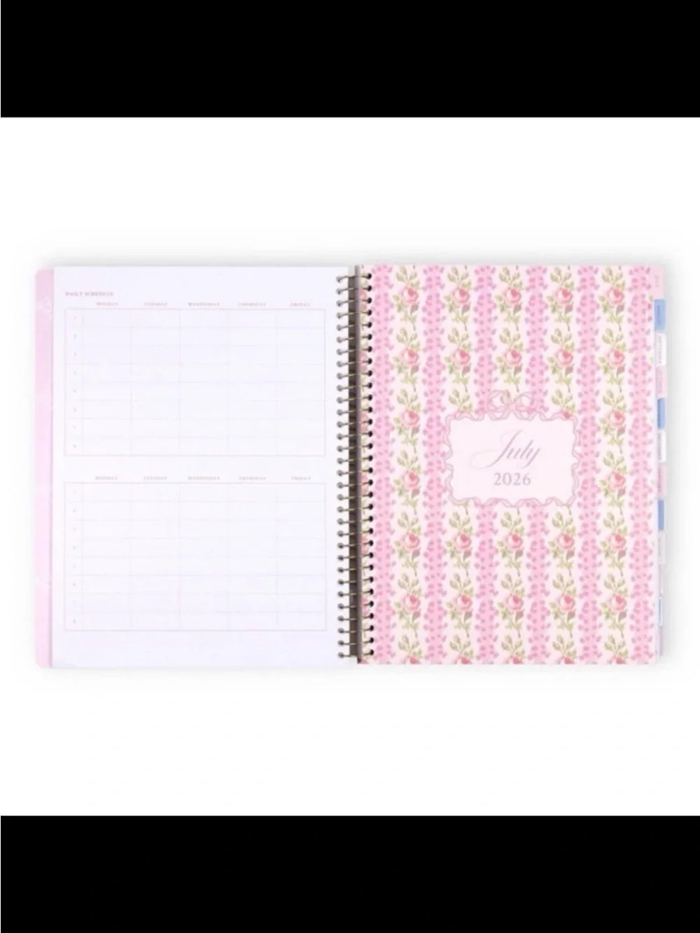 LoveShackFancy x Target - Yoobi Ribbon Rosa Monthly and Weekly Teacher Planner